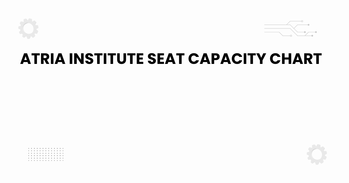 atria institute seat capacity chart