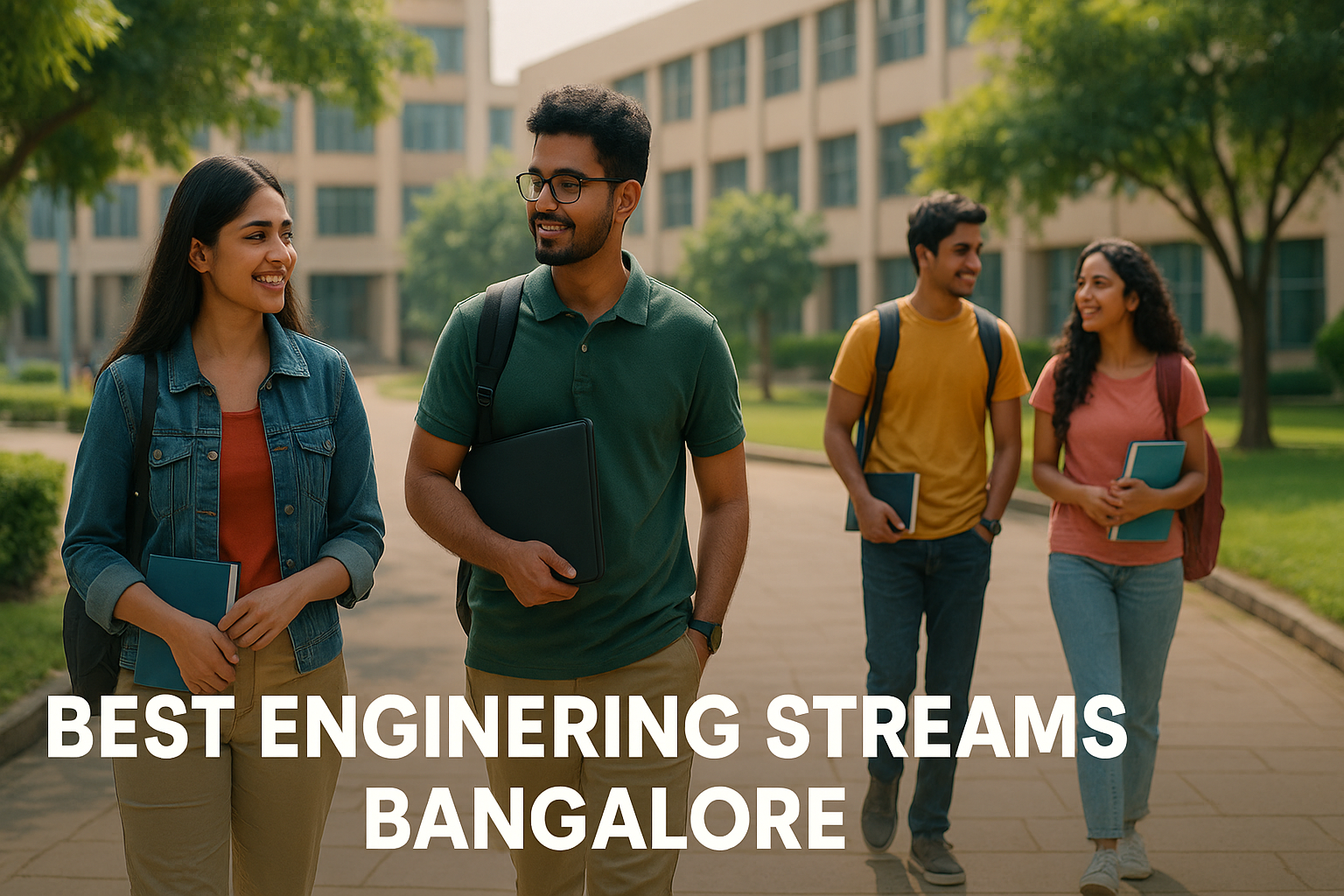Featured image showing students exploring the best engineering streams Bangalore colleges offer