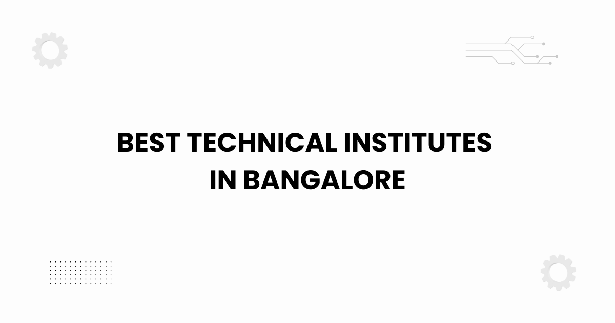 Featured image showing the best technical institutes in Bangalore with modern academic design.