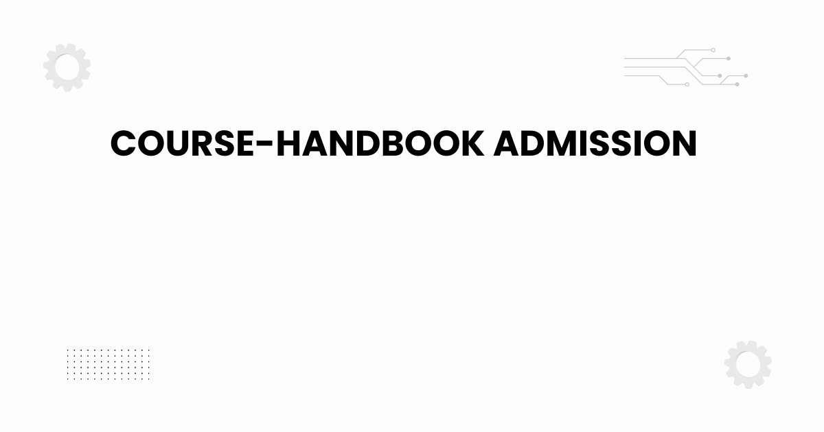 course-handbook admission