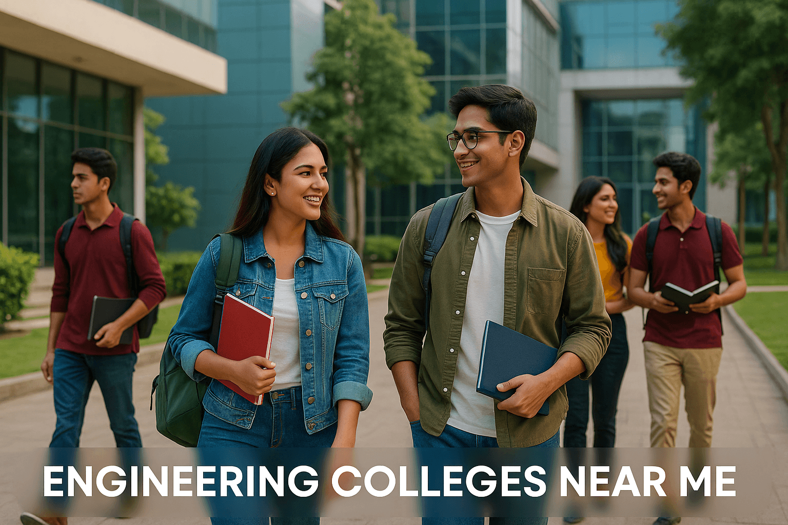 Featured image showing students at engineering colleges near me in a modern campus setting.