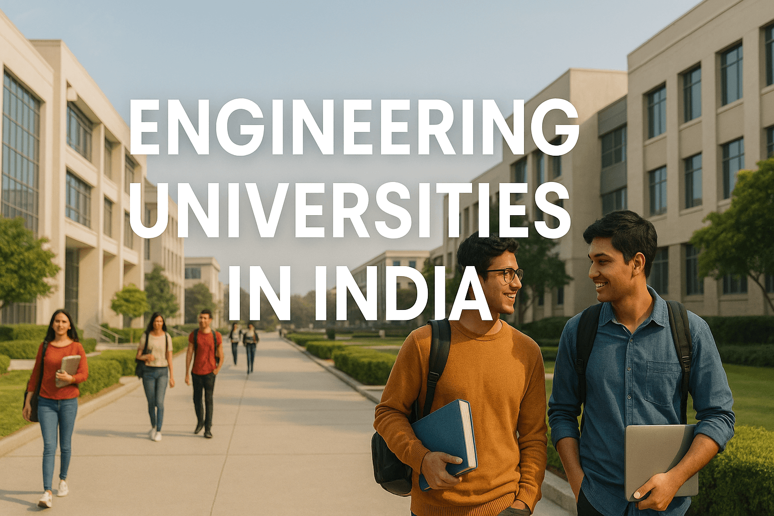 Modern campus scene representing engineering universities in India