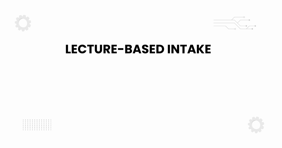 students attending structured lecture-based intake class in a modern classroom