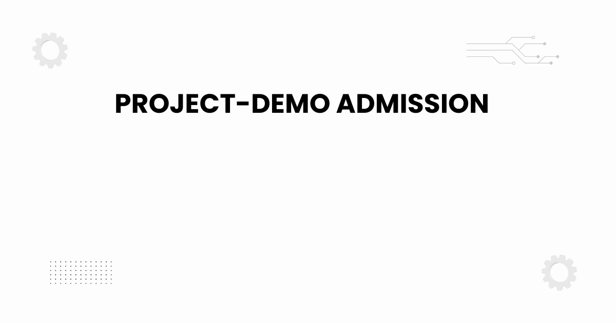 project-demo admission