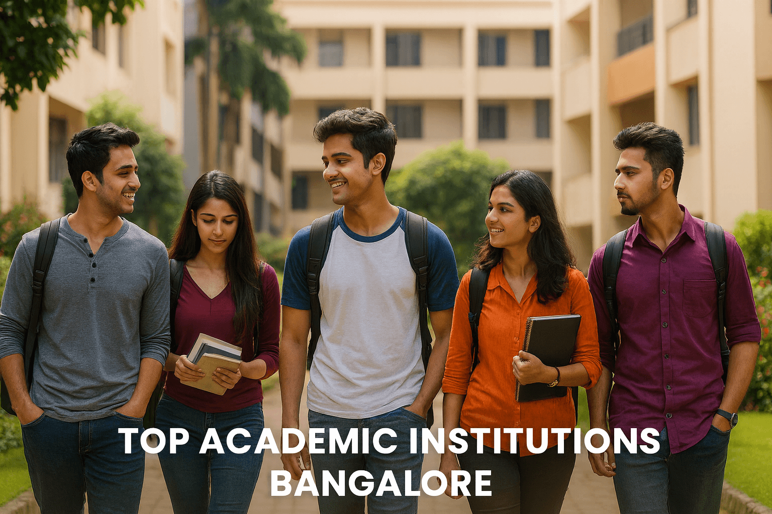 students walking in campus – top academic institutions bangalore