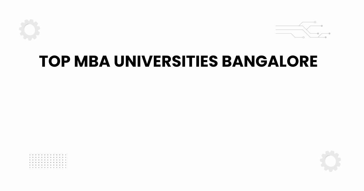 top mba universities bangalore