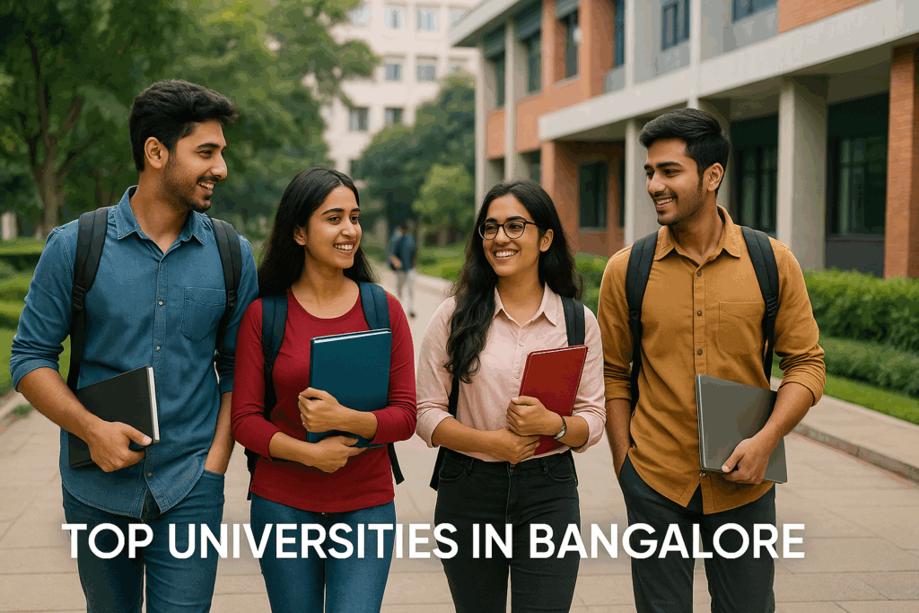 featured image showing top universities in bangalore campus with students