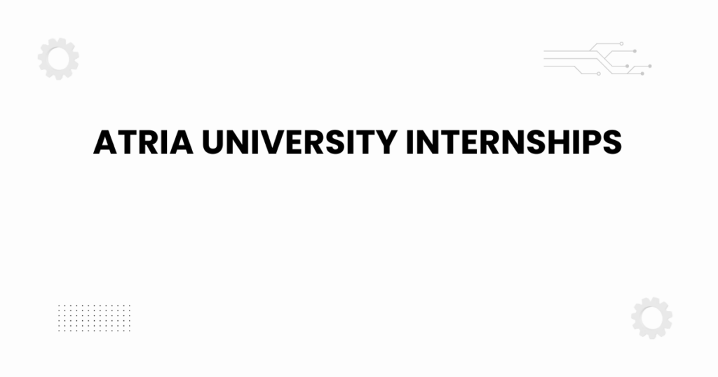 Atria University internships