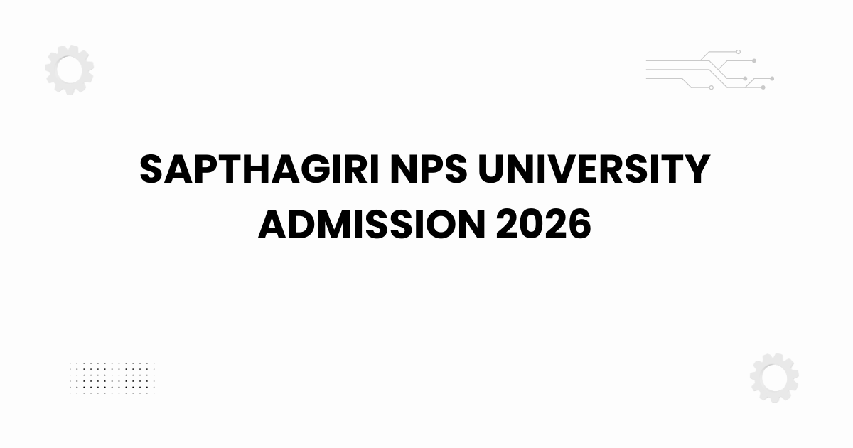 sapthagiri nps university admission 2026