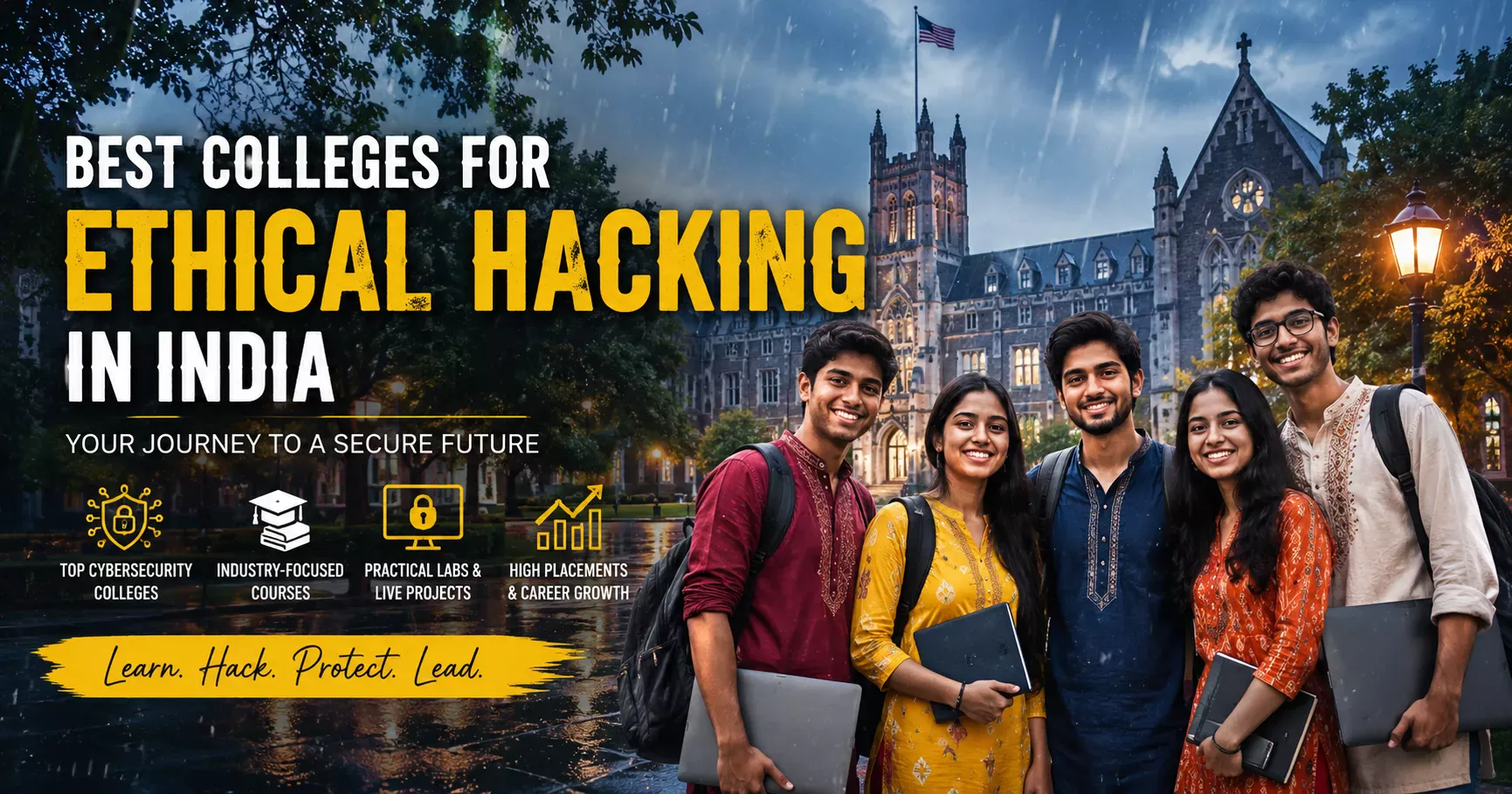 Best colleges for ethical hacking in India offering cybersecurity education and practical training