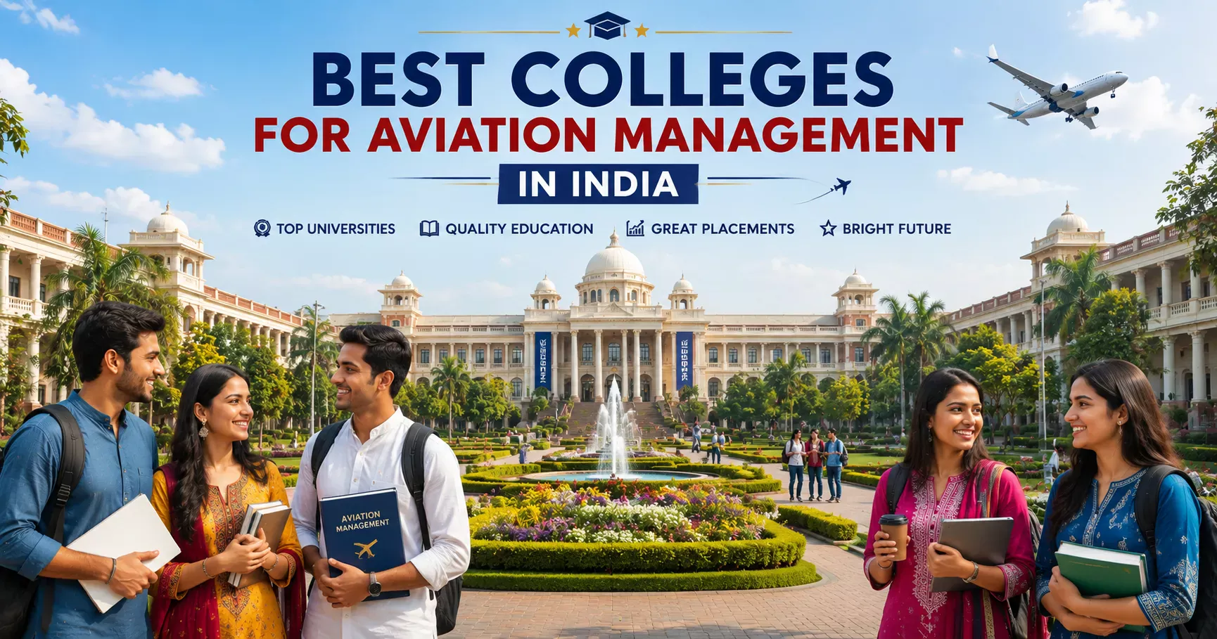 Best colleges for aviation management in India students exploring aviation career opportunities