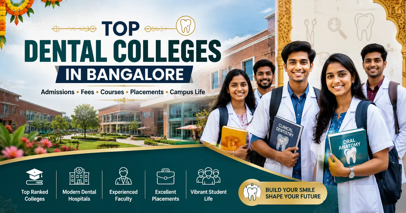 Students studying at top dental colleges in Bangalore